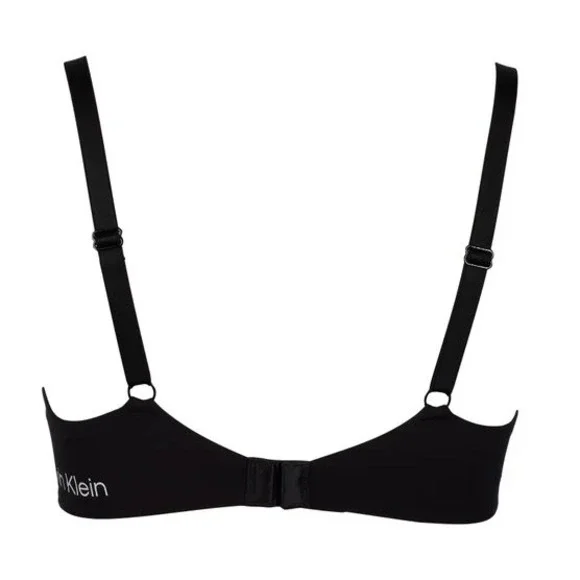 Calvin Klein 2 Pk Lightly Lined Wirefree Bra Microfiber Stretch Black Taupe NEW - Picture 6 of 7